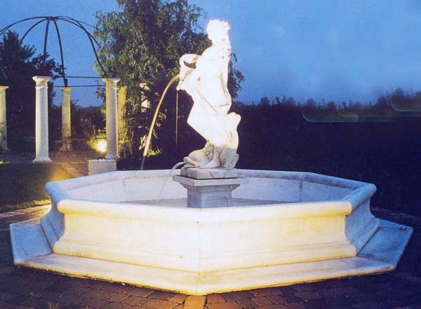 Large Marble Fountain with Pool